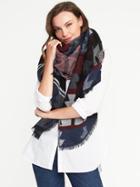 Old Navy Flannel Linear Scarf For Women - Aztec