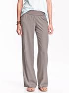 Old Navy Wide Leg Linen Blend Pants - Amalgam