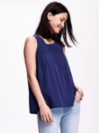 Old Navy Gauze Smocked Top For Women - Bluesday