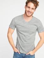 Old Navy Mens Space-dye V-neck Tee For Men Gray Size Xxl
