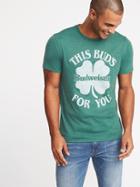 Old Navy Mens Budweiser St. Patrick';s Day Graphic Tee For Men Field Day Size S