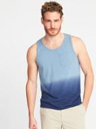 Old Navy Mens Dip-dye Pocket Tank For Men Lost At Sea Navy Size L