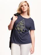 Old Navy Graphic Plus Size Tee Size 1x Plus - Lost At Sea Navy