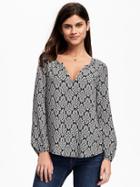 Old Navy Relaxed Lightweight Top For Women - White/black