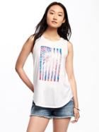 Old Navy Relaxed Americana Swing Tank For Women - Cream