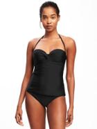 Old Navy Twist Front Bandeau Tankini Top For Women - Ebony