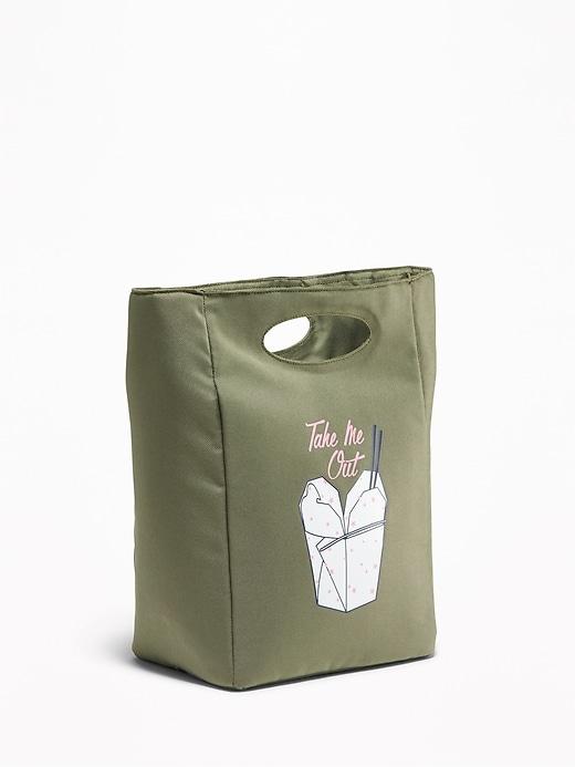 Old Navy Womens Graphic Canvas Lunch Tote Take Me Out Size One Size