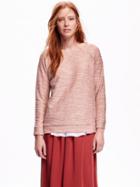Old Navy Sparkle Fleece Sweater Size L - Hot Peppa Flakes