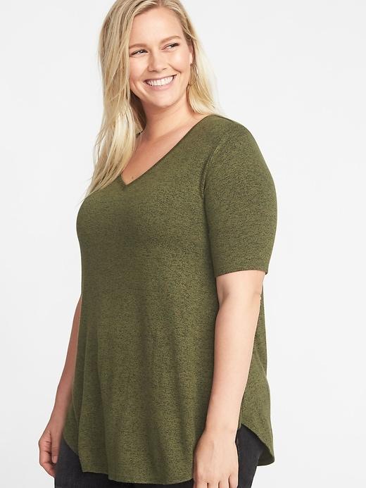 Old Navy Womens Luxe Plus-size Curved-hem Tunic Hunter Pines Size 1x