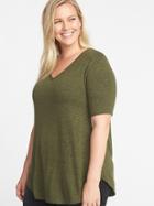 Old Navy Womens Luxe Plus-size Curved-hem Tunic Hunter Pines Size 1x