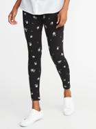 Old Navy Womens Printed Jersey Leggings For Women Black And White Floral Size Xs