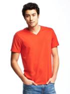 Old Navy Soft Washed V Neck Tee For Men - Hot Tamale