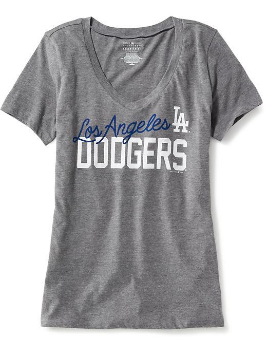 Old Navy Mlb Team V Neck Tee For Women - L.a. Dodgers