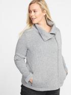 Old Navy Womens Sweater-fleece Plus-size Moto Jacket Heather Gray Size 1x