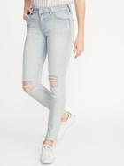Mid-rise Distressed Rockstar Super Skinny Jeans For Women