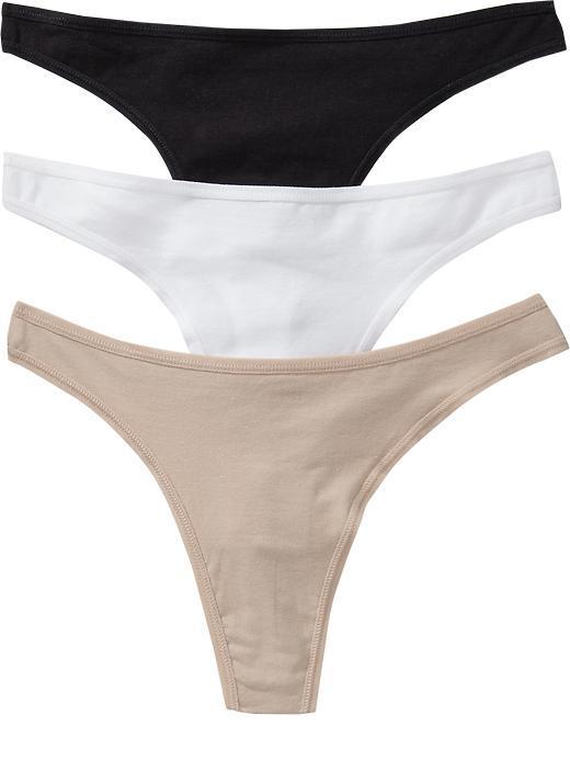 Old Navy Womens Jersey Thong 3 Packs - Solid Combo