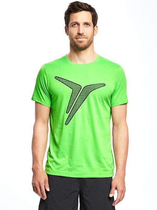 Old Navy Go Dry Eco Graphic Tee For Men - Green Menace