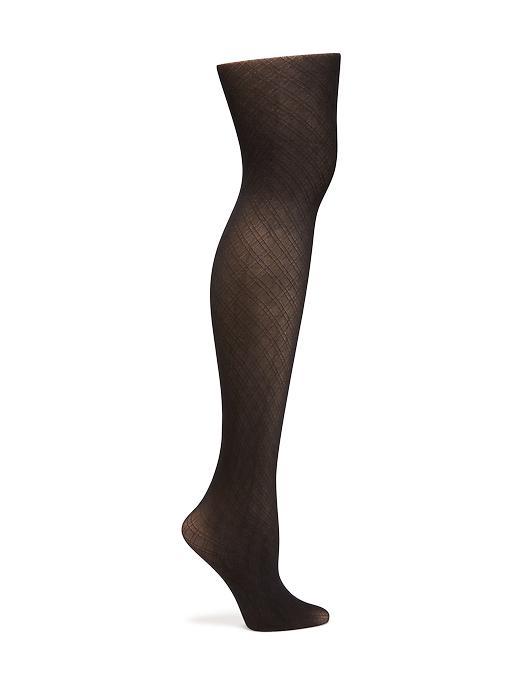 Old Navy Diamond Patterned Tights For Women - Blackjack