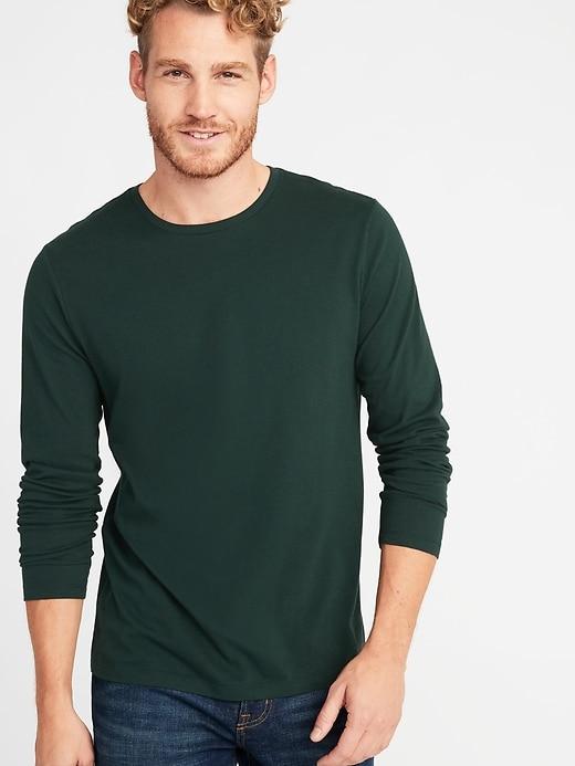 Old Navy Mens Soft-washed Crew-neck Tee For Men Forest Canopy Size S