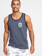 Old Navy Mens Graphic Soft-washed Tank For Men Blue Palms Size Xxxl