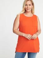Old Navy Womens Plus-size Crew-neck Pocket Tank Blaze Of Glory Size 3x