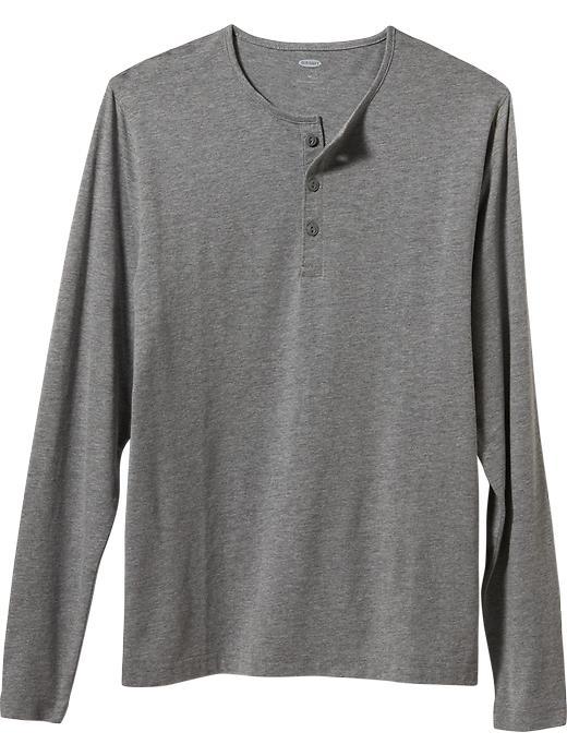 Old Navy Mens Henley Tee Size Xxxl Big - Heather Grey