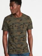 Old Navy Mens Soft-washed Printed Crew-neck Tee For Men Green Camo Size Xl