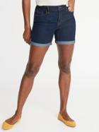 Mid-rise Slim Denim Shorts For Women - 5-inch Inseam