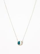 Two-tone Pendant Chain Necklace For Women