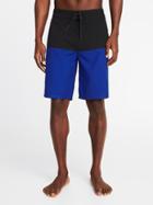 Old Navy Mens Color-block Board Shorts For Men (10) Black/blue Wash Size 32w