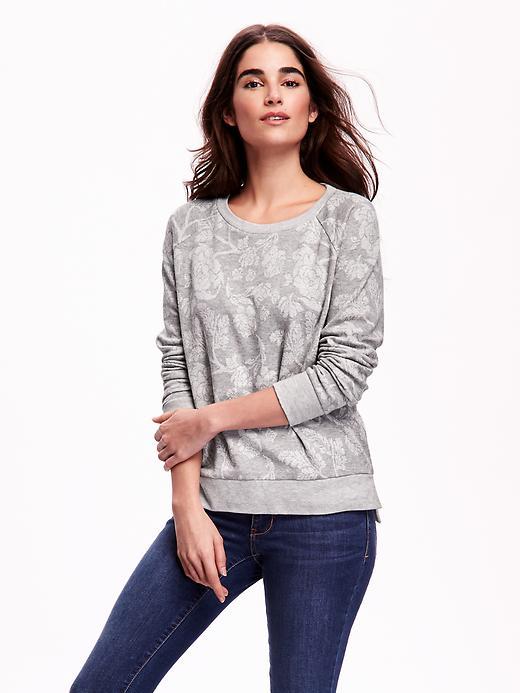 Old Navy Fleece Jacquard Pullover Size L Tall - Grey
