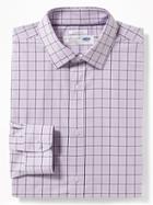 Old Navy Mens Slim-fit Built-in Flex Signature Non-iron Shirt For Men Lyra';s Lilac Size M