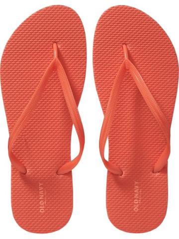 Old Navy Womens Classic Flip Flops Size 10 - Sunset Flame