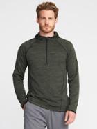 Old Navy Mens Go-warm Textured-fleece 1/2-zip Hoodie For Men Matcha Green Size Xxxl