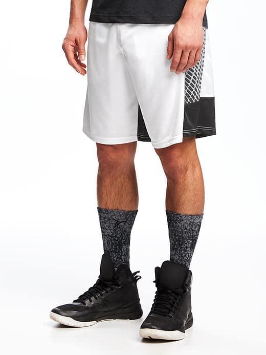 Old Navy Go Dry Mesh Basketball Shorts For Men 10 - Bright White