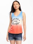 Old Navy Relaxed Americana Graphic Tank For Women - Red/white/blue