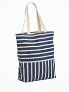 Old Navy Womens Printed Canvas Tote For Women Navy Stripe Size One Size
