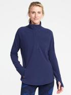 Old Navy Go Warm Micro Fleece 1/4 Zip Pullover For Women - Night Cruise