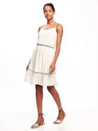 Old Navy Crochet Trim Swing Dress For Women - Creme De La Creme