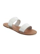 Old Navy Faux Leather Double Strap Sandals For Women - Silver