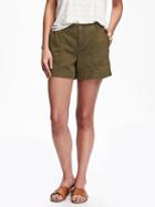 Old Navy Soft Twill Shorts 4 For Women - Pasture Present