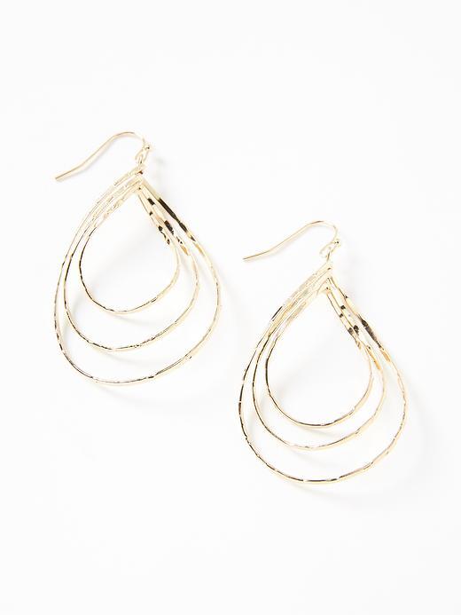 Old Navy Twisted Hoop Teardrop Earrings For Women - Gold