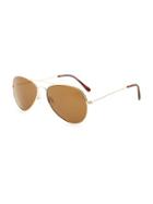 Old Navy Classic Aviator Style Sunglasses For Women - Golden Glow