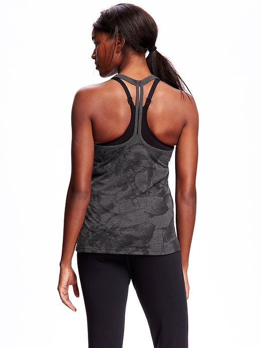 Old Navy Burnout T Strap Tank For Women - Black Floral
