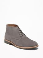 Old Navy Mens Sueded Lace-up Chukkas For Men Medium Gray Size 10