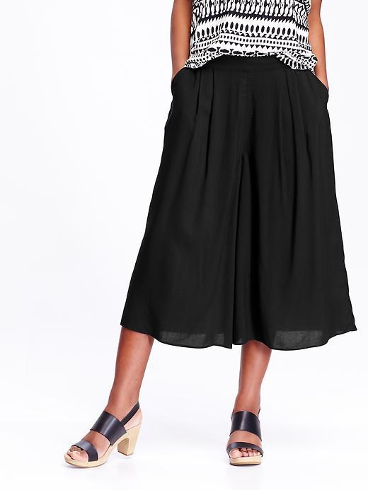 Old Navy Womens Matte Crepe Culottes Size L - Blackjack