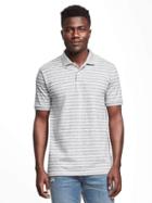 Old Navy Built In Flex Pro Polo For Men - Heather Gray