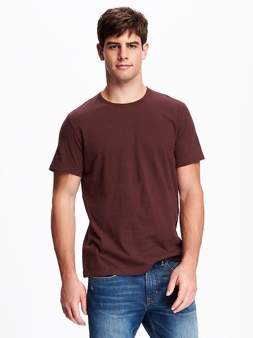 Old Navy Soft Washed Striped Tee For Men - Burgundy Stripe