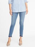 Old Navy Womens Pull-on Rockstar Asymmetric Step-hem Jeggings For Women Light Wash Size 2
