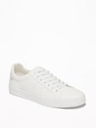 Old Navy Mens Faux-leather Sneakers For Men White Combo Size 9